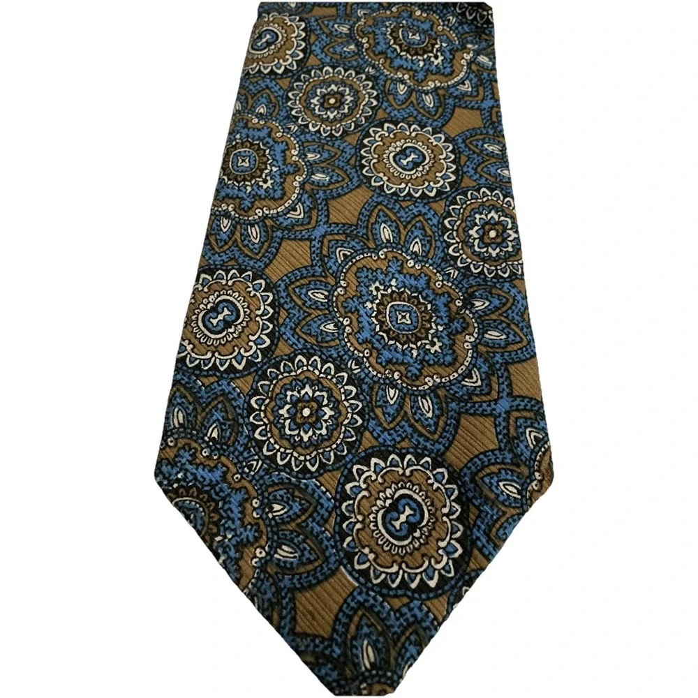 Vintage‎ 1960s Longchamps Tie - Hughes/hatcher- Bold Mod Geometric Stripes